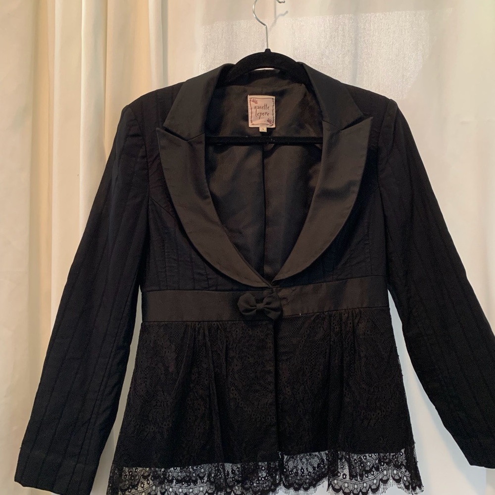 Dressy black jacket with dressy details